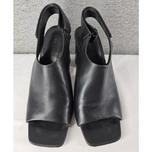 VINCE NIARA WOMEN'S BLACK SLINGBACK BLOCK HEEL SANDAL LEATHER SIZE 9M - Picture 10 of 12